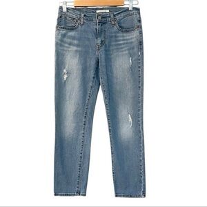 Levi's Women’s Distressed Straight Boyfriend Jeans Blue Size 27